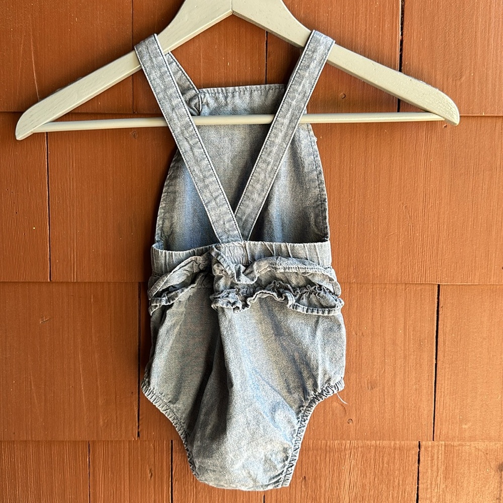 Carter's Denim Overall Onesie 18mo